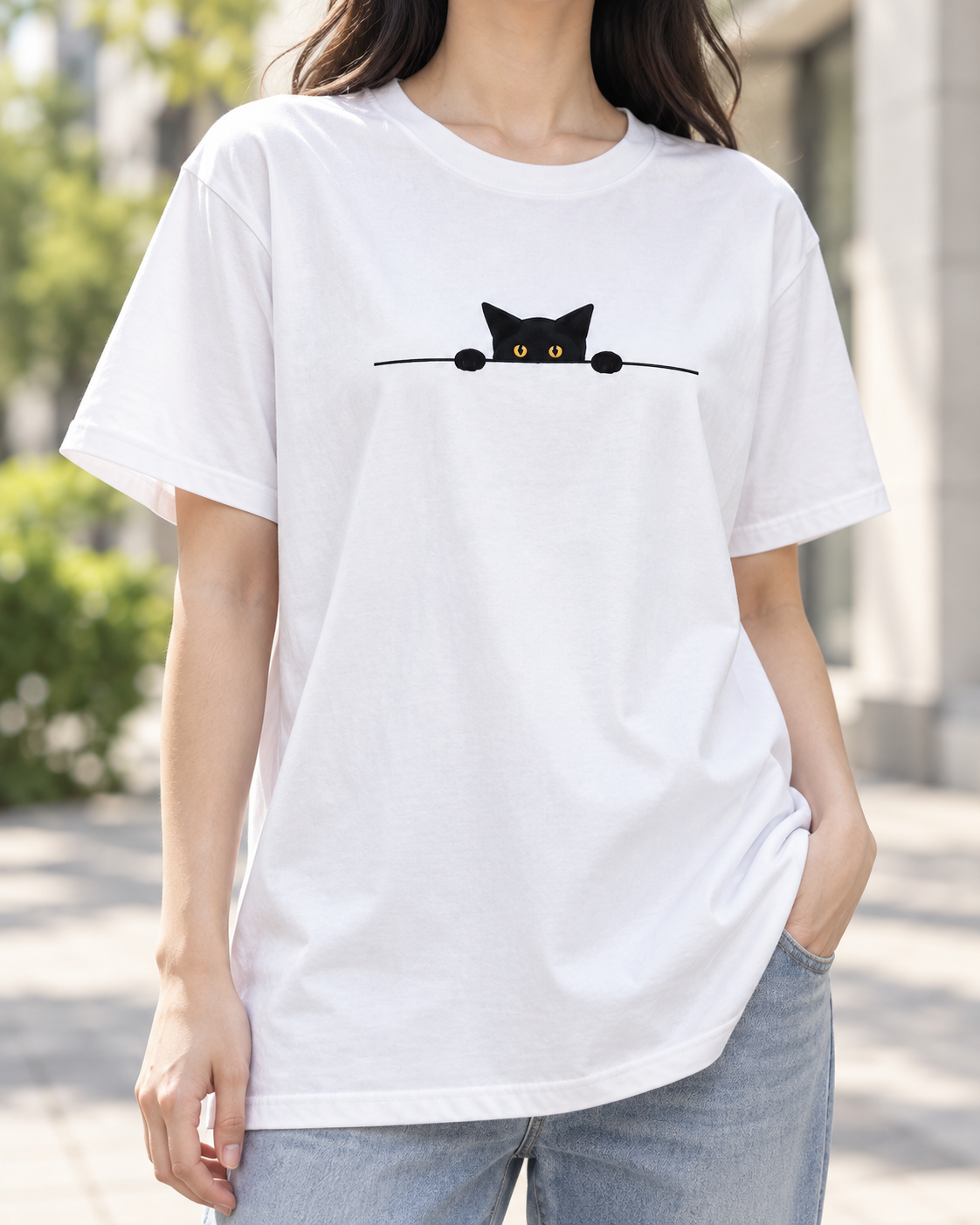 Peek-A-Boo Cat T-Shirt